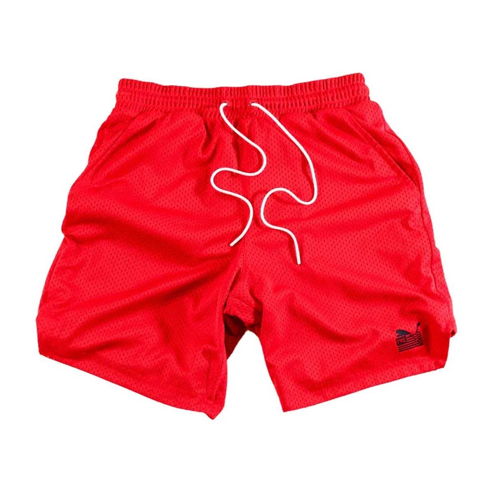 PUMA X TMC EVERYDAY HUSSLE MESH SHORTS: Red